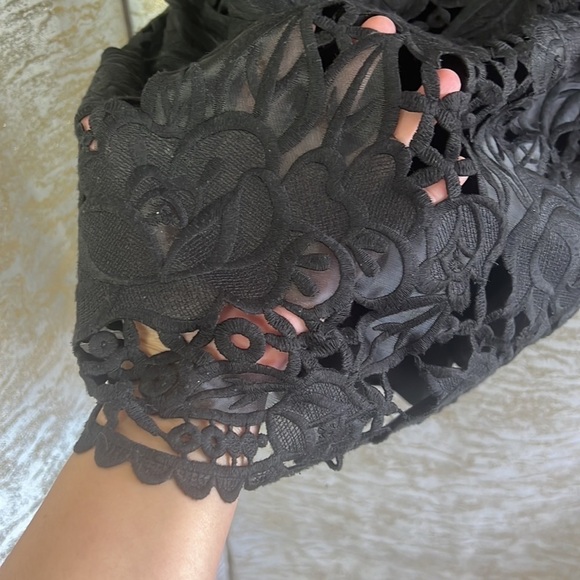 Club Monaco Women’s Leala Lace Cocktail Black Sleeveless Dress Size 0 - Picture 7 of 17